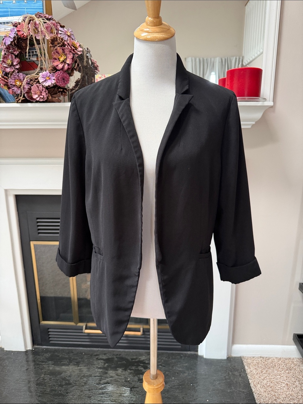 New Look Black Open-Front Women's Blazer